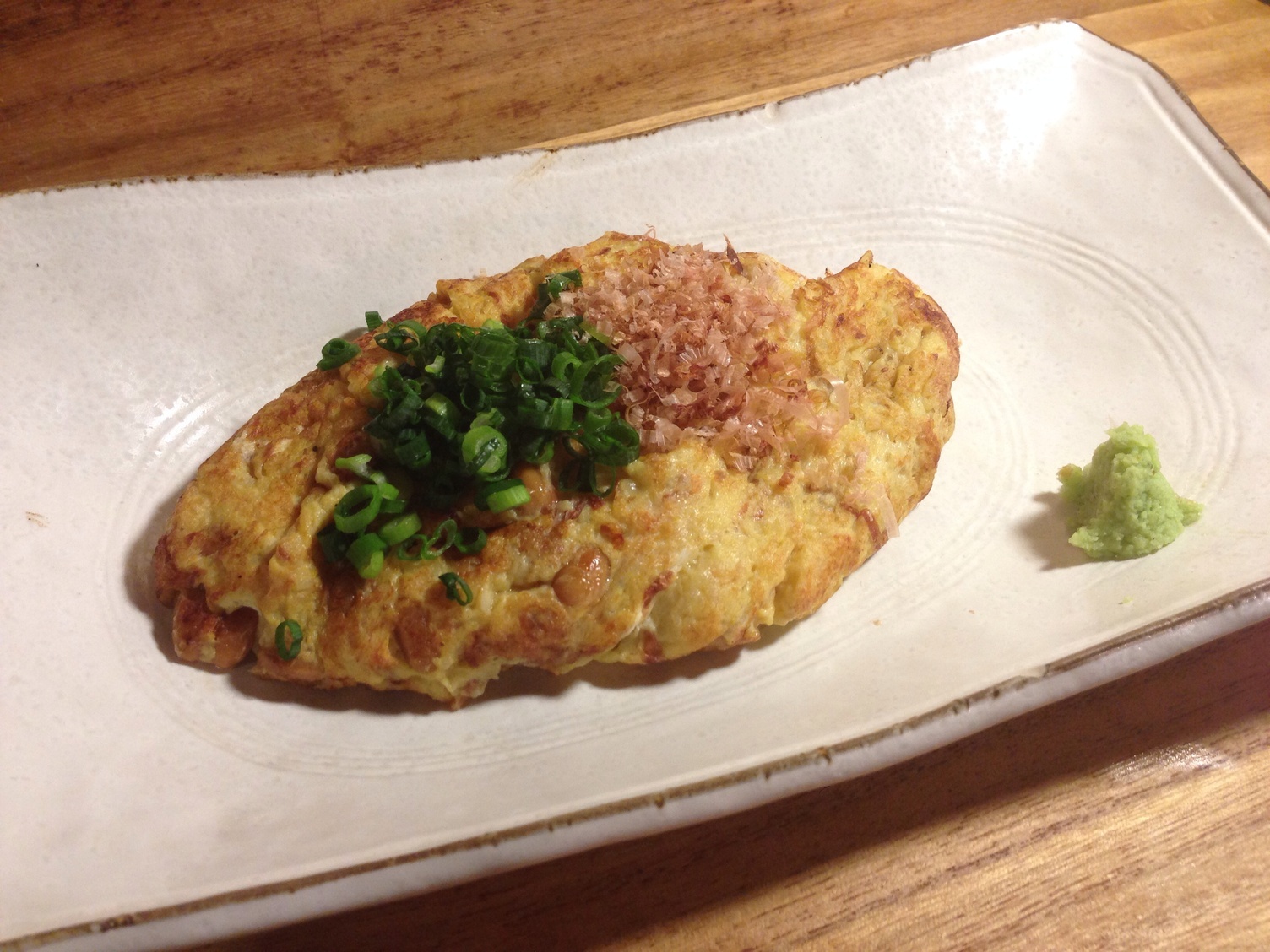 ふわふわトロトロ山芋納豆オムレツ